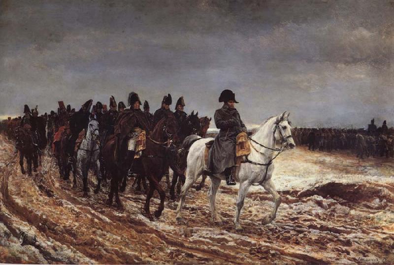 Jean-Louis-Ernest Meissonier Napoleon on the expedition of 1814 Germany oil painting art